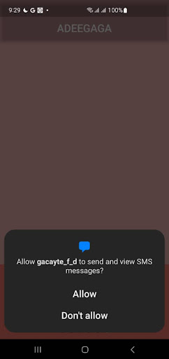 Android application gacayte F D screenshort