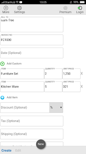 Invoice Ready - Invoice & Esti Screen 3