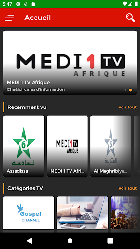 Android application Maroc TV screenshort