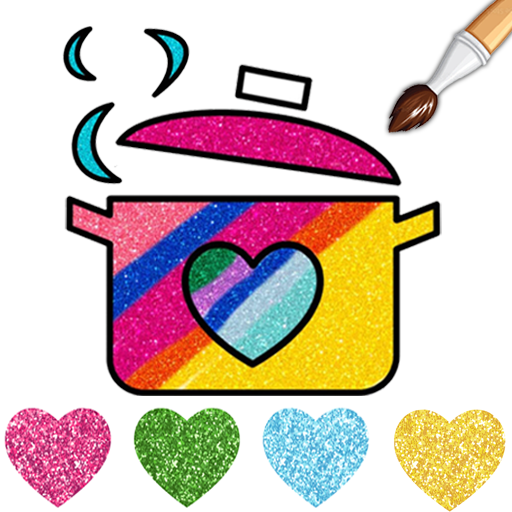 Glitter Kitchen Coloring Game विंडोज़ पर डाउनलोड करें