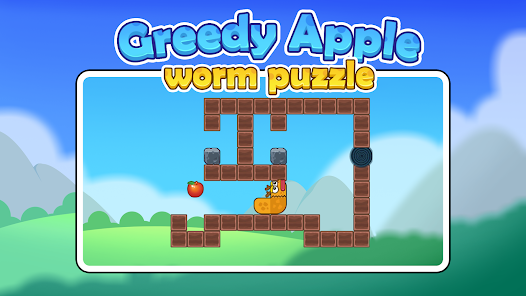 Greedy Apple Worm Puzzle Mod Apk Download – for android screenshots 1