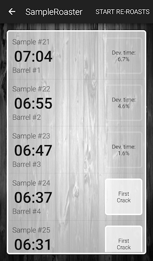 SampleRoaster Screen 2