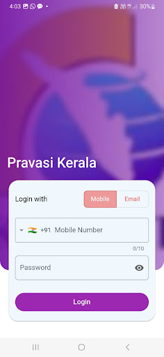 Android application Pravasi Kerala screenshort