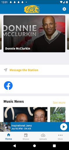 Android application WAJV 98.9FM screenshort