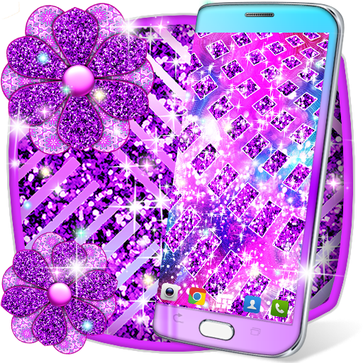 Purple glitter live wallpaper 22.6 Icon