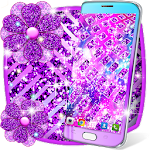 Cover Image of Download Purple glitter live wallpaper  APK