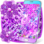 Purple glitter live wallpaper