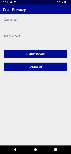 Android application Rozvozy Oresi screenshort