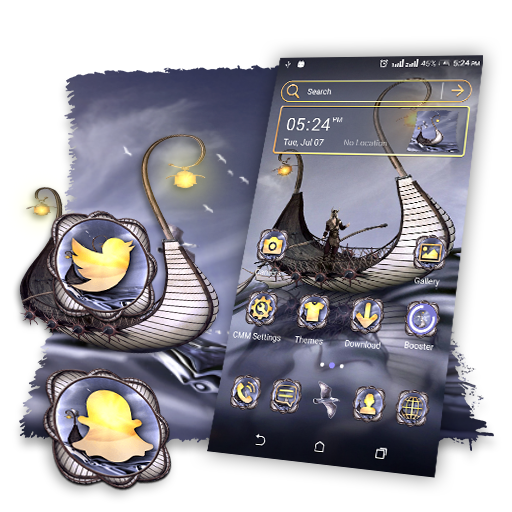 Viking Ship Launcher Theme logo