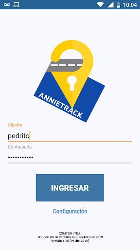 Android application Annietrack screenshort