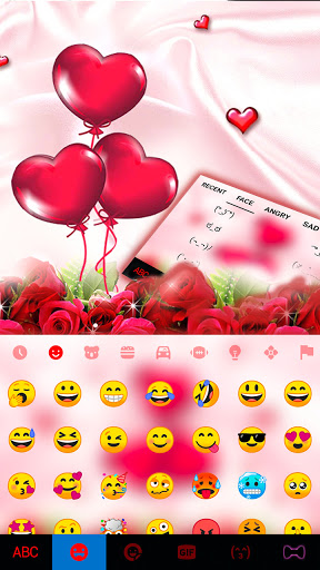 Love Balloon Keyboard Backgrou Screen 3