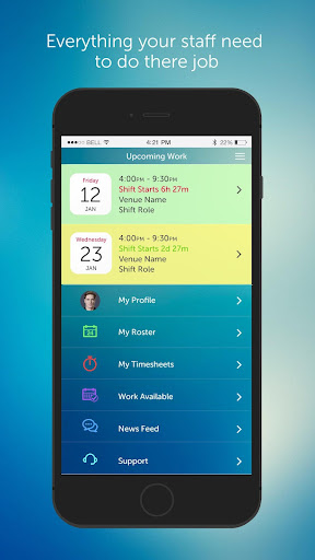 Android application Staffbooks screenshort