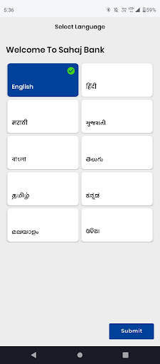 Android application Sahaj Payment Services screenshort