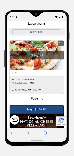 Screenshot of CampusDish
