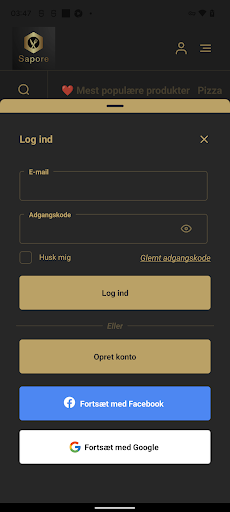 Sapore Smag Screen 2
