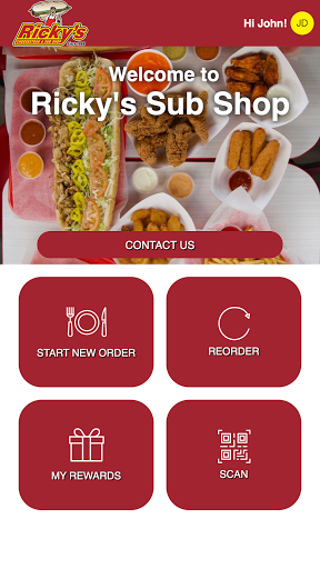 Android application Ricky's Sub Shop screenshort