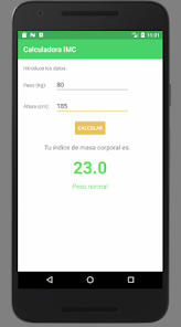 Screenshot 1 Calculadora IMC android