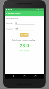 Captura 1 Calculadora IMC android