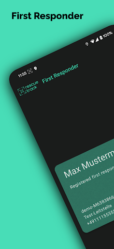 Android application rescuetrack FirstResponder screenshort