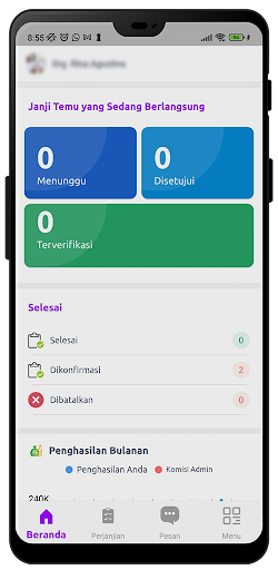 Android application KringGigi - Doctor screenshort