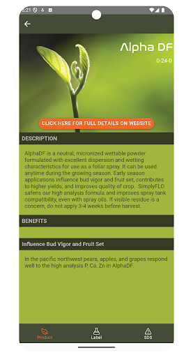 Crop Nutrient Advisor Screen 2
