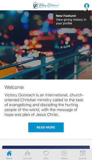 Android application Victory Outreach West Covina screenshort