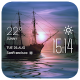 sailboat weather widget/clock icon