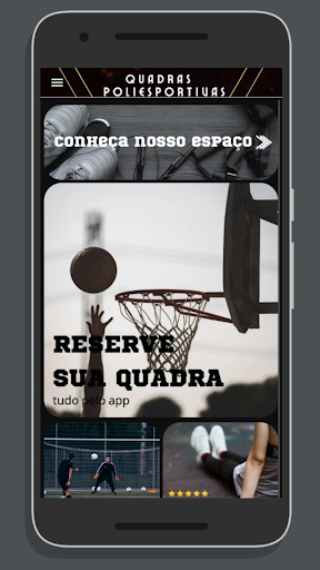 Android application Quadras esportivas screenshort