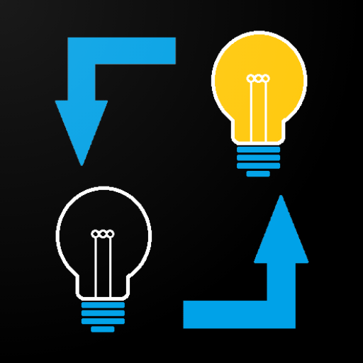 Turn on the light : bulb game logo