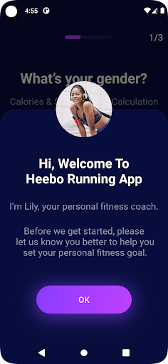 Heebo Run Tracker, StepCounter Screen 2