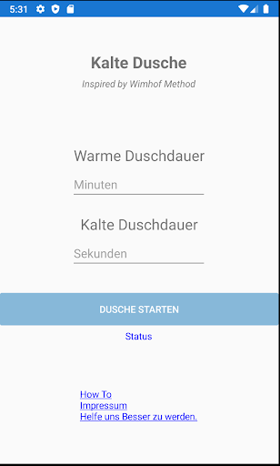 Dusch App nach Wim Hof Methode