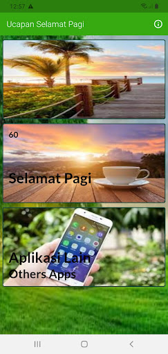 Android application Ucapan Selamat Pagi screenshort