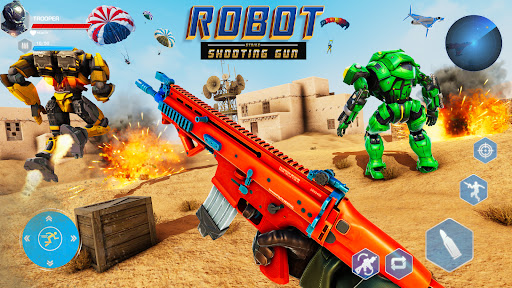 Android application FPS Robot Transform Gun Games screenshort