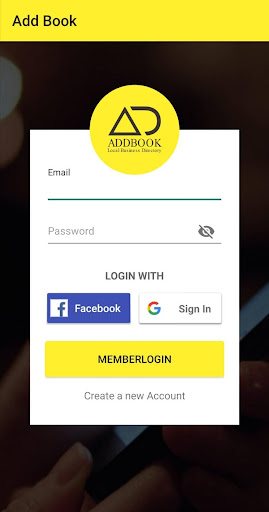 Android application ADDBOOK screenshort