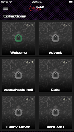 Android application Collect Creepy Art screenshort