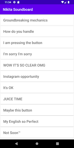 Android application Nikita Soundboard screenshort