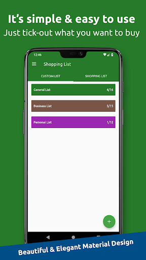 Android application Shopping List Pro screenshort