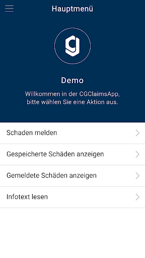 CGClaimsApp Screen 3