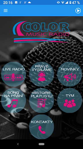 Android application Color Music Radio screenshort