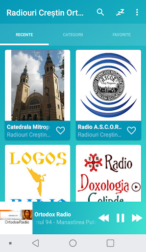 Android application Radio creștin ortodoxe online screenshort