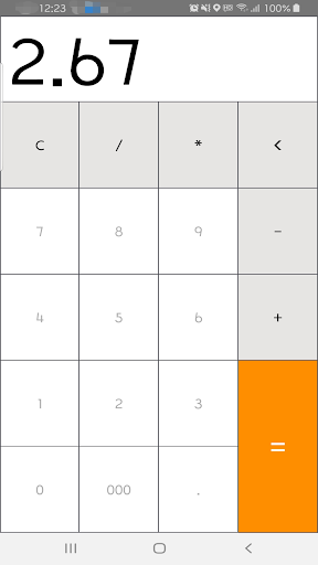 CalCulator Screen 2