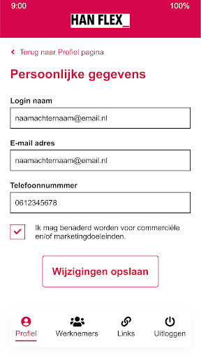 HAN FLEX urenportaal Screen 2