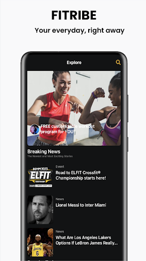 Android application Fitribe screenshort