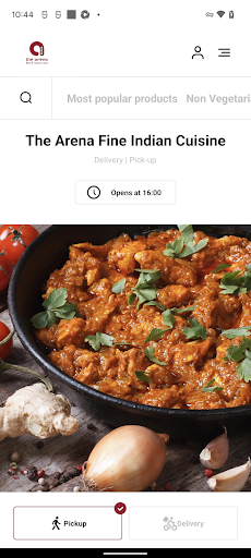 Android application The Arena Fine Indian Cuisine screenshort