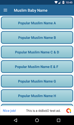Android application Muslim Baby Name with English screenshort