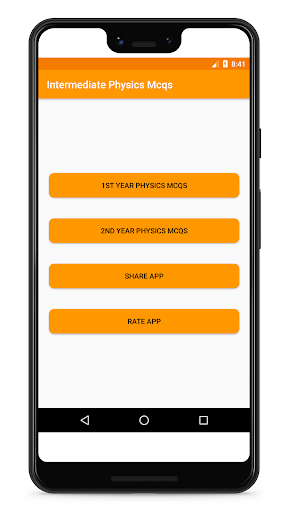 Android application Intermediate Physics Mcqs screenshort