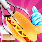 street food claw machine game icon