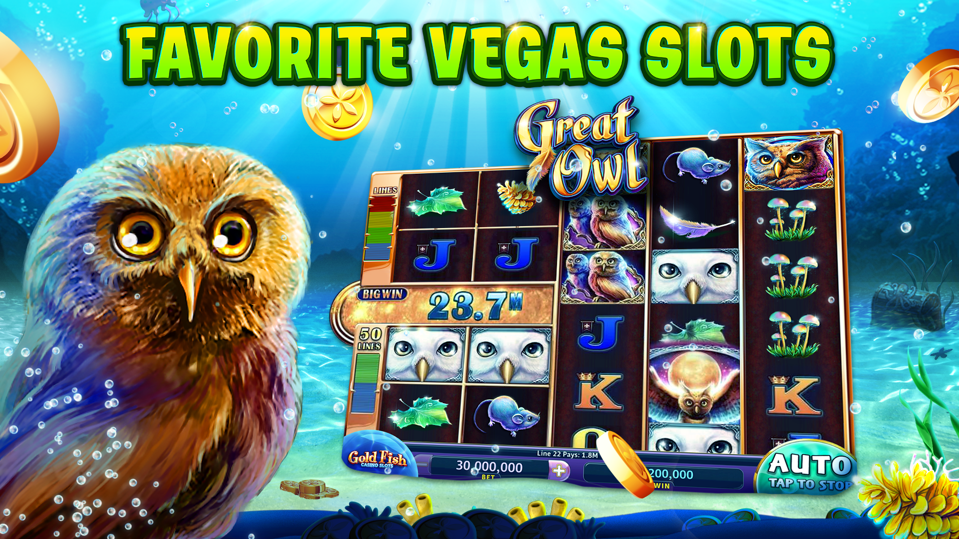 Android application Gold Fish Casino Slot Games screenshort