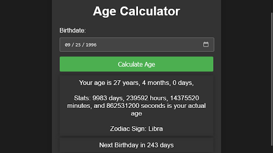 Age Calculator - Count Age