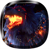 Angry Fire Wolf Live Wallpaper icon